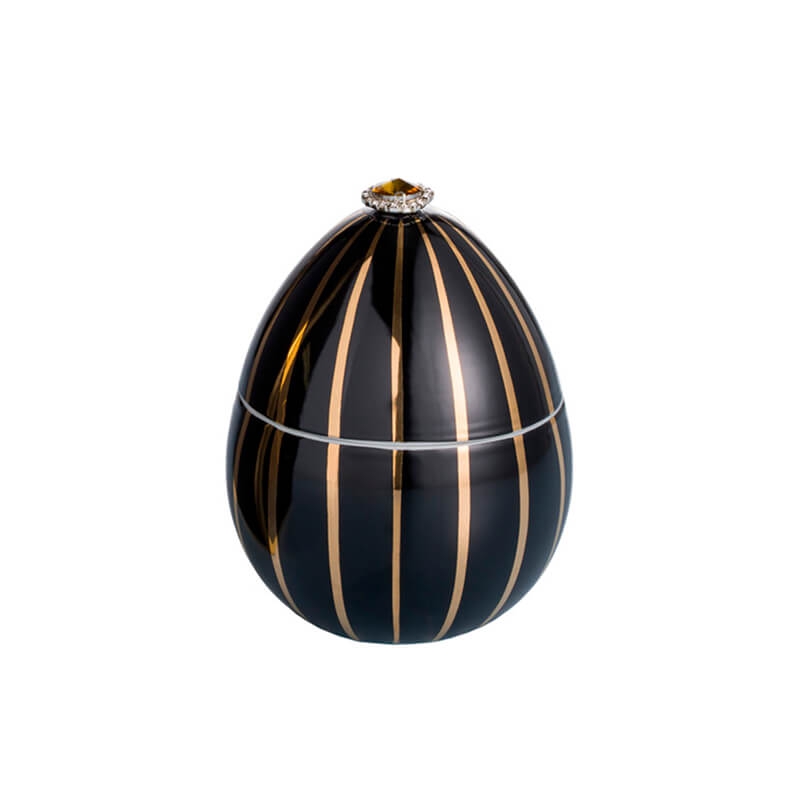 Black egg with golden stripe 220 g
