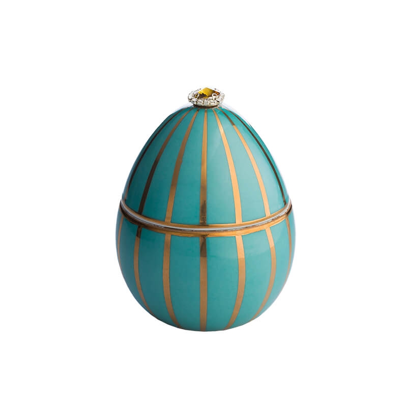Turquoise egg with golden stripe 220 g